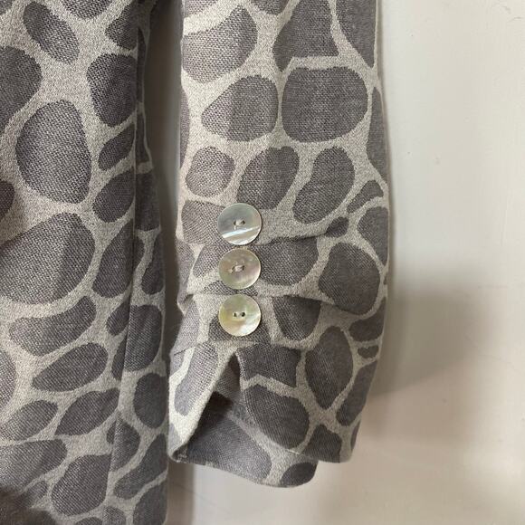 Peck & Peck Giraffe Print Open Front Cardigan Sweater XL Lightweight Drape Knit - Picture 5 of 7